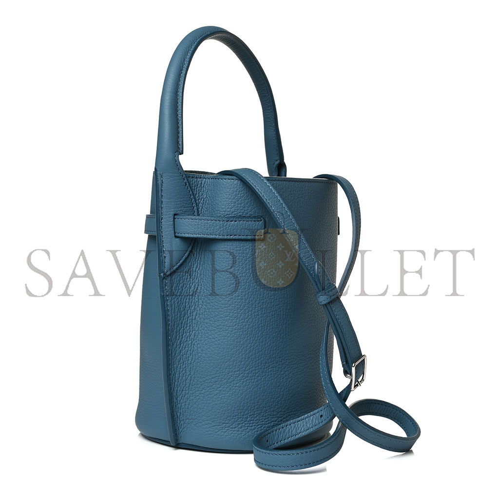 CELINE CALFSKIN NANO BIG BAG BUCKET SLATE BLUE (21*15*15cm)